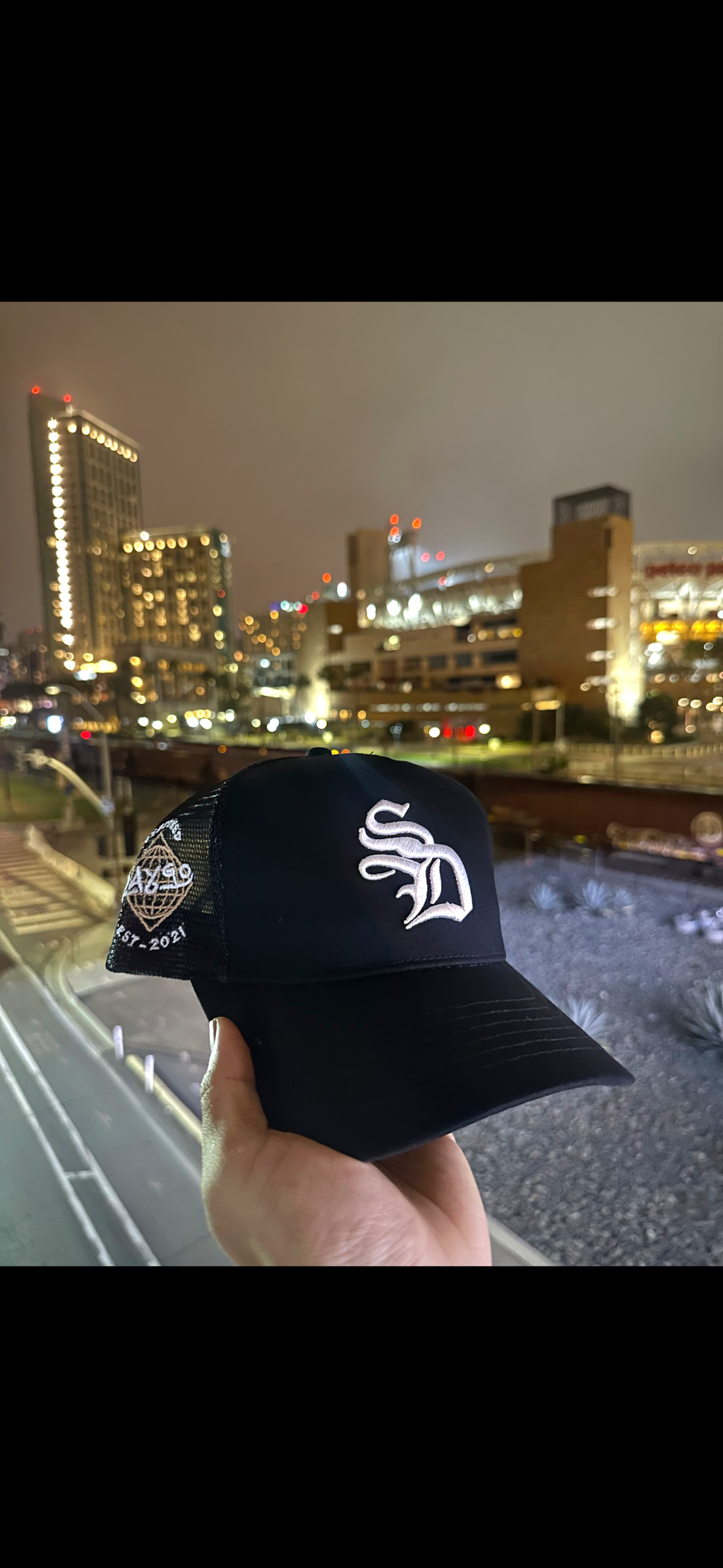 OE' SD Black Trucker Hat