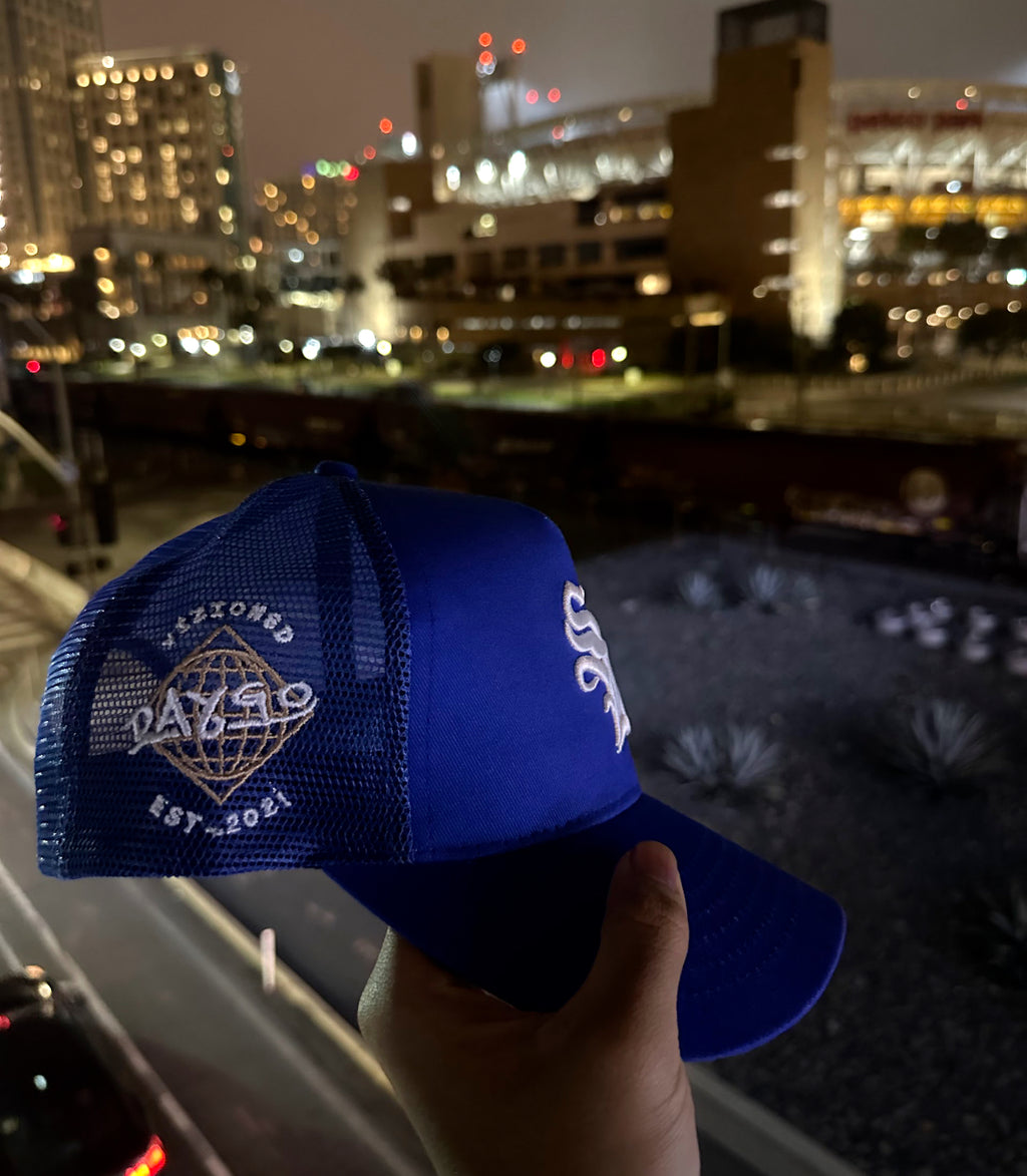 OE' SD Blue Trucker Hat